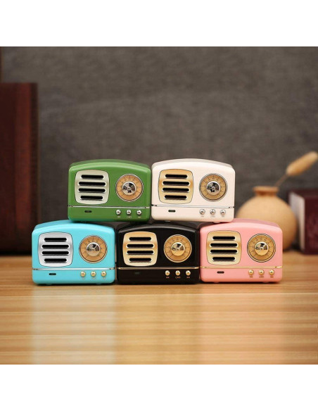 Altavoz Bluetooth Dosmix HM11 Retro Portátil Blanco