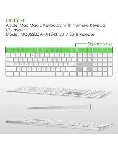 Funda Teclado Inalámbrico Apple iMac Magic Allinside Gris