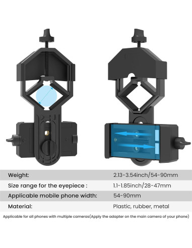 Adaptador para Smartphone Gosky - Compatible con Telescopios y Prismáticos
