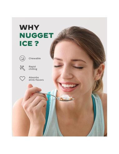 Máquina de Hielo Nugget Silonn SLIM24B 15 kg/24H Autolimpieza