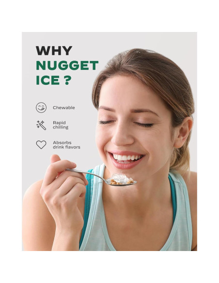 Máquina de Hielo Nugget Silonn SLIM24B 15 kg/24H Autolimpieza