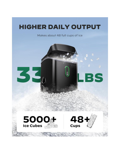 Máquina de Hielo Nugget Silonn SLIM24B 15 kg/24H Autolimpieza