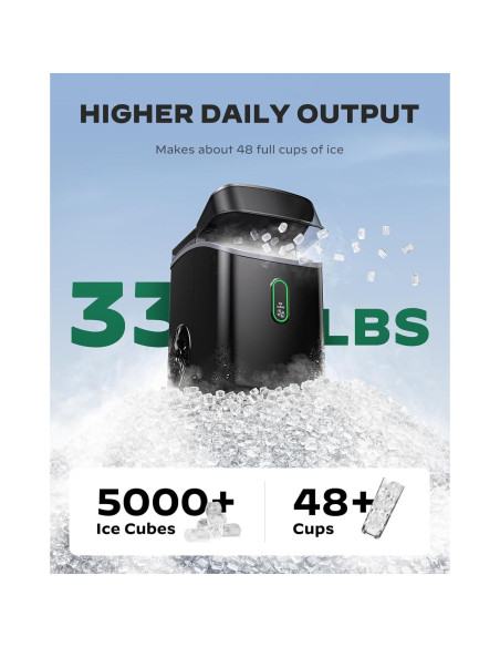 Máquina de Hielo Nugget Silonn SLIM24B 15 kg/24H Autolimpieza