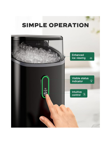 Máquina de Hielo Nugget Silonn SLIM24B 15 kg/24H Autolimpieza