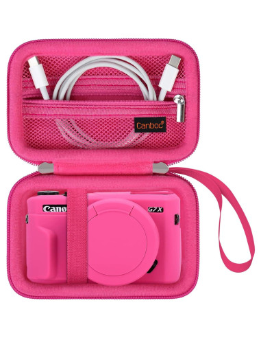 Funda Canboc para Canon PowerShot G7X Mark II/III Roja