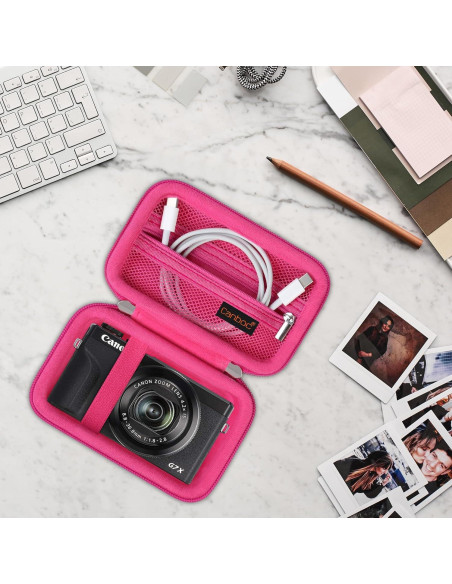 Funda Canboc para Canon PowerShot G7X Mark II/III Roja