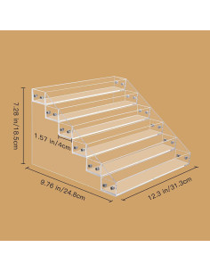 Organizador de Esmaltes de Uñas Benbilry Acrílico 6 Niveles 72 Botellas 2