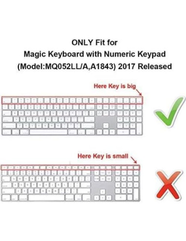 Cubierta de Teclado Silicona HRH A1843 Diseño EE.UU.