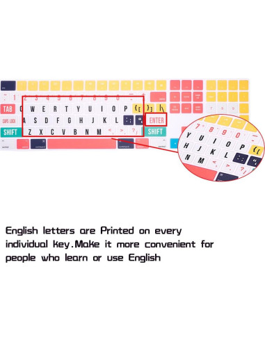Cubierta de Teclado Silicona HRH A1843 Diseño EE.UU.