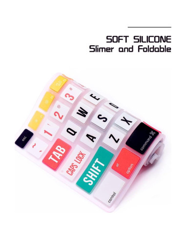 Cubierta de Teclado Silicona HRH A1843 Diseño EE.UU.