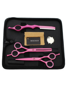 Tijeras de Corte Cabello ROCOCO 15.24 cm Profesional Rosa