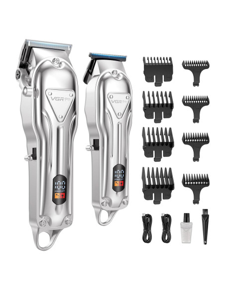 Cortadora de Cabello VGRPro Inalámbrica con Pantalla LCD