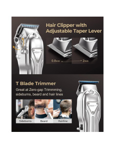 Cortadora de Cabello VGRPro Inalámbrica con Pantalla LCD 2