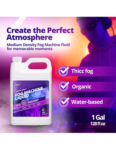 Líquido para Máquina de Niebla - 1 Galón - Densidad Media