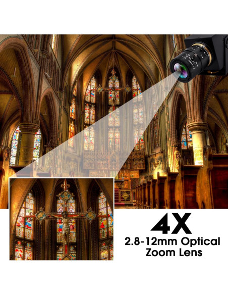 Cámara IFWATER USB 4K 30FPS con Zoom Óptico 4X
