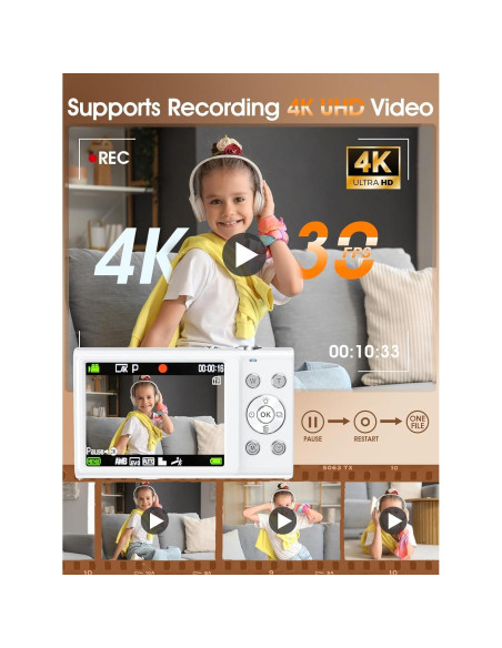 Cámara Digital Lecnippy DC402 48MP 4K Zoom 16X Compacta