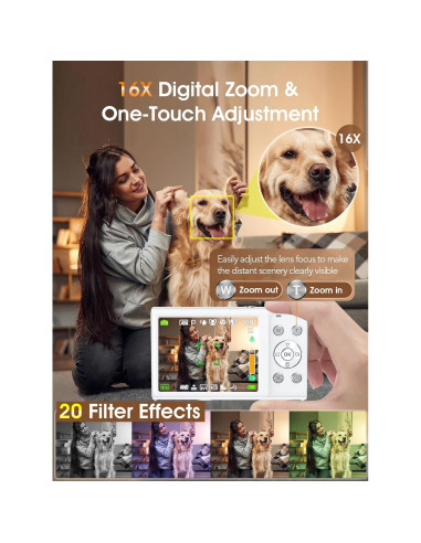 Cámara Digital Lecnippy DC402 48MP 4K Zoom 16X Compacta