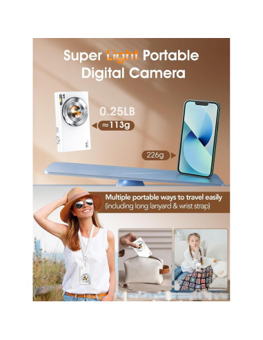 Cámara Digital Lecnippy DC402 48MP 4K Zoom 16X Compacta