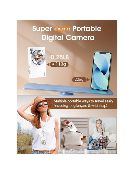 Cámara Digital Lecnippy DC402 48MP 4K Zoom 16X Compacta