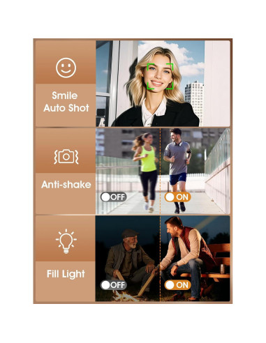 Cámara Digital Lecnippy DC402 48MP 4K Zoom 16X Compacta