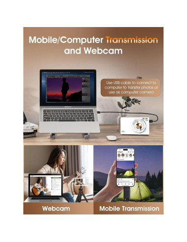 Cámara Digital Lecnippy DC402 48MP 4K Zoom 16X Compacta