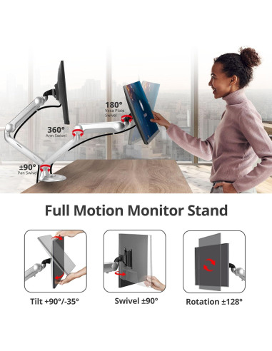 Soporte Doble Monitor SIIG CE-MT3X11-S1, hasta 32"