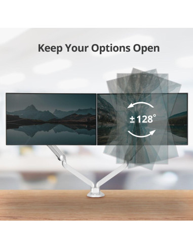 Soporte Doble Monitor SIIG CE-MT3X11-S1, hasta 32"