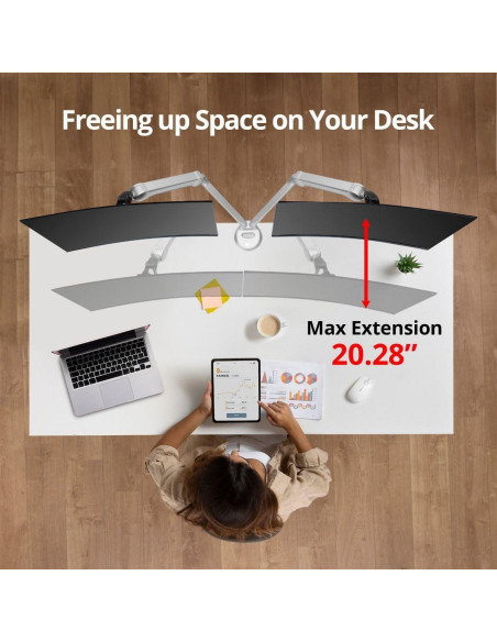 Soporte Doble Monitor SIIG CE-MT3X11-S1, hasta 32"