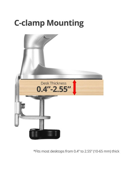 Soporte Doble Monitor SIIG CE-MT3X11-S1, hasta 32"