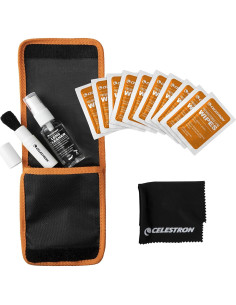 Kit de limpieza de lentes Celestron 10 toallitas y líquido 2