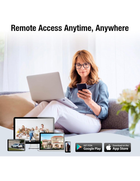 Grabador NVR Fuers 8CH 4K 1TB PoE Seguridad 24/7