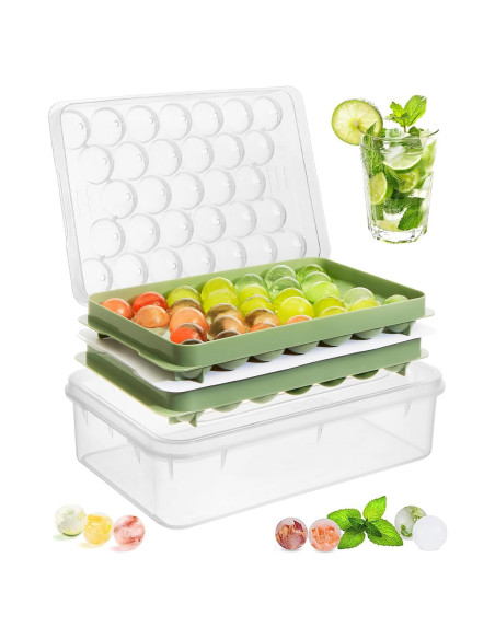 Bandeja de Hielo Avirho 62 Bolas Redondas Apilables