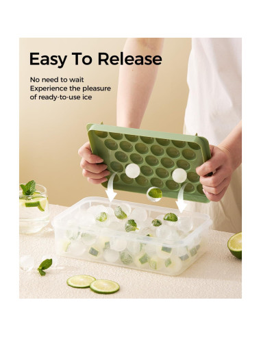 Bandeja de Hielo Avirho 62 Bolas Redondas Apilables