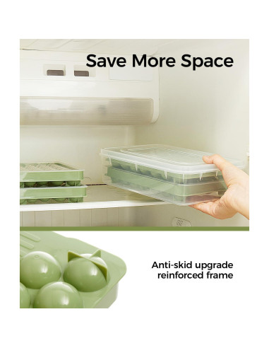 Bandeja de Hielo Avirho 62 Bolas Redondas Apilables