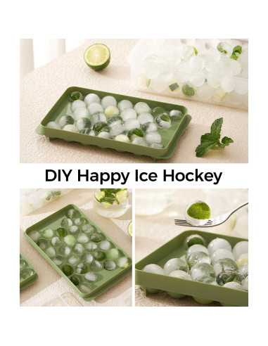 Bandeja de Hielo Avirho 62 Bolas Redondas Apilables