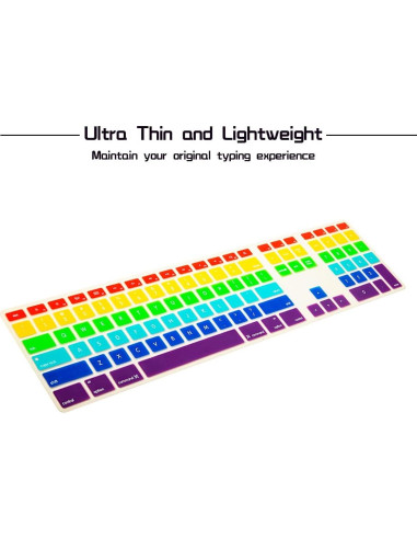 Cubierta de Silicona HRH Arcoíris para Teclado iMac A1243