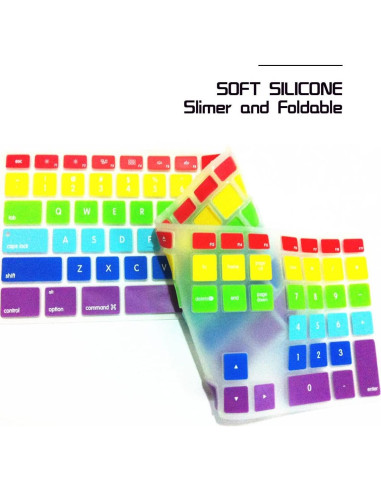 Cubierta de Silicona HRH Arcoíris para Teclado iMac A1243