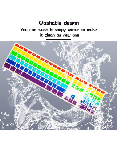 Cubierta de Silicona HRH Arcoíris para Teclado iMac A1243