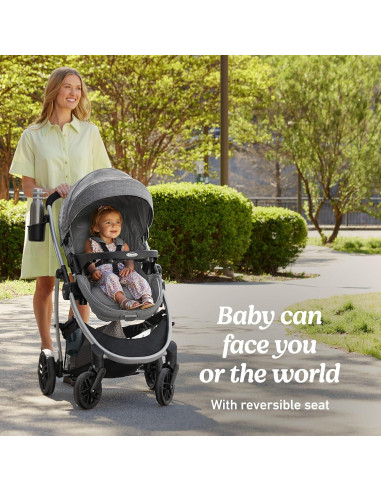 Carriola Graco Modes Pramette con Cuna Verdadera y Asiento Reversible