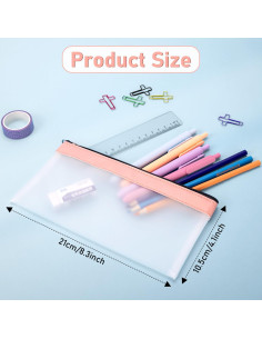 Estuche de Lápices Transparente Timart - Set de 3 Colores 2