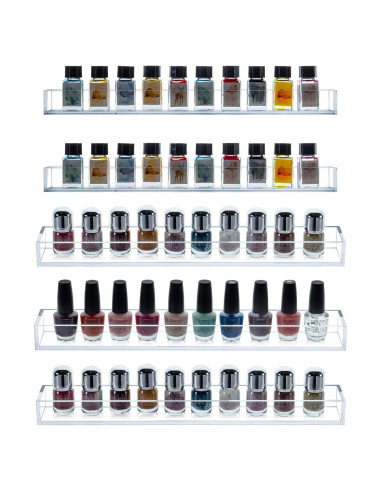 Estanterías de Acrílico Transparente MyGift 42 cm Juego de 5