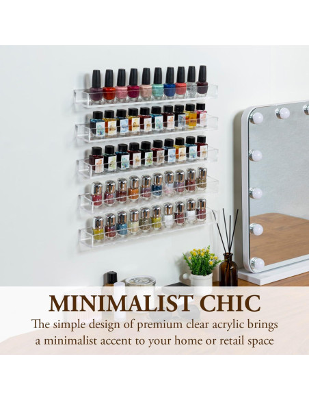 Estanterías de Acrílico Transparente MyGift 42 cm Juego de 5