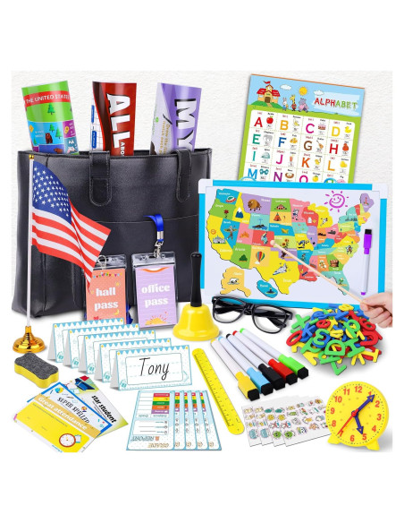 Juego de Imaginación Escolar Gifts2U con Pizarra y Pósters