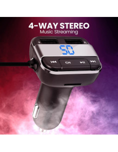 Transmisor FM Bluetooth Pyle PBT91.5 con USB y SD 2