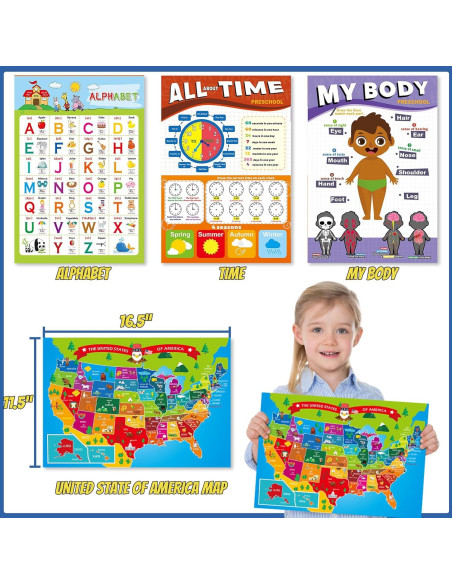 Juego de Imaginación Escolar Gifts2U con Pizarra y Pósters