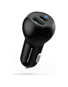 Cargador de Coche USB-C PowerLot 38W 2 Puertos Carga Rápida