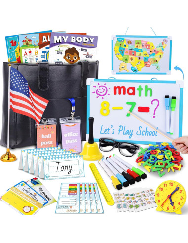 Juego de Imaginación Escolar Gifts2U con Pizarra y Pósters