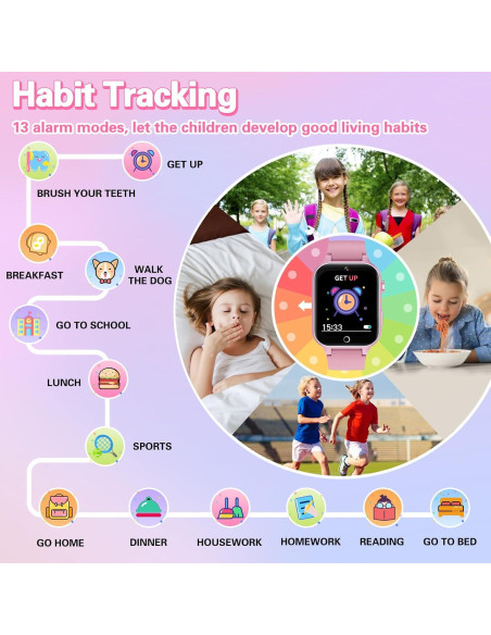 Reloj Inteligente Vakzovy D07 Rosa para Niños 6-12 Años