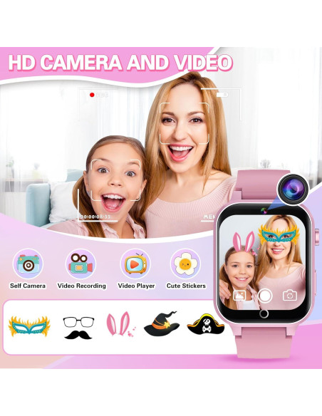 Reloj Inteligente Vakzovy D07 Rosa para Niños 6-12 Años