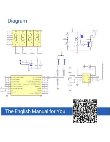 Kit de Reloj Digital DIY MiOYOOW 4 Dígitos LED con Alarma